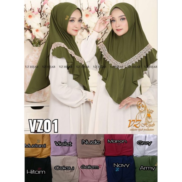 Vz hijab realpict ori by vz hijab jibab renda hijab renda hijab instan renda depan jilbab renda