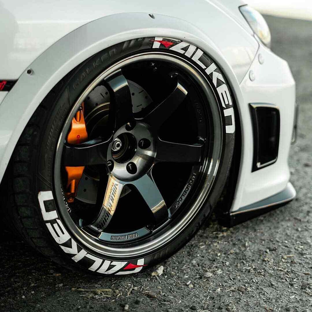 1 Set Stiker Karet Tulisan Falken Siam Untuk Dekorasi Velg Mobil 1