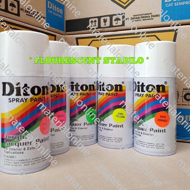 

mhar Pilox Pylox Diton Stabilo Cat Semprot Flourescent Yellow Green Red Orange Pink Kuning Hijau Merah ❋ 64