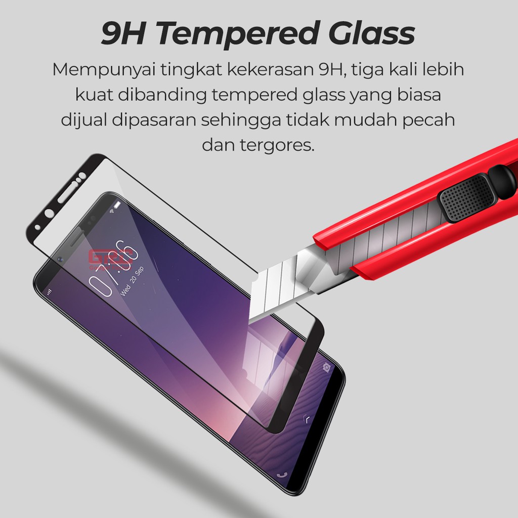 Tempered Glass VIVO V7 Plus V7+ HOGO Anti Gores Kaca Full Cover