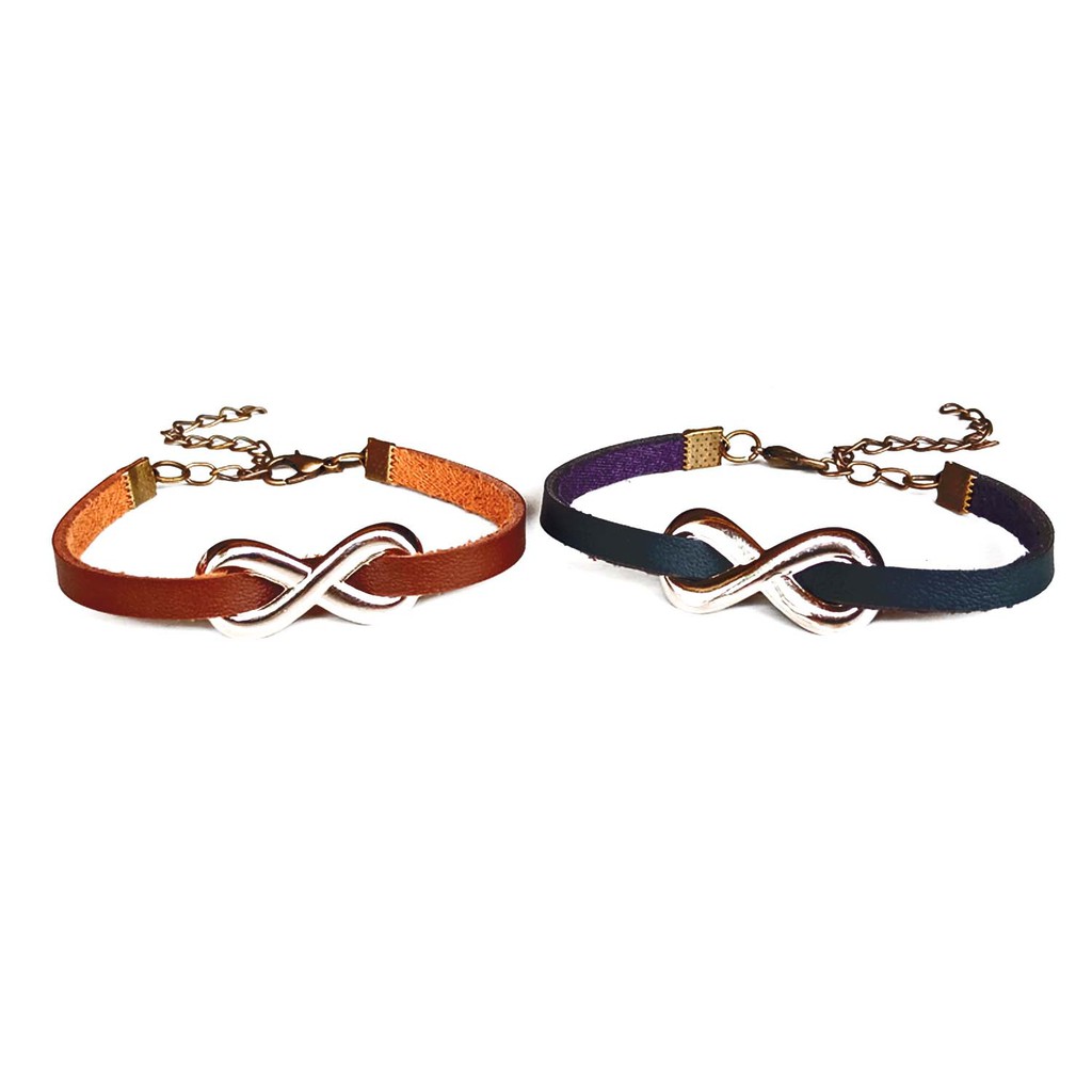 Gelang Couple Kulit Infinity