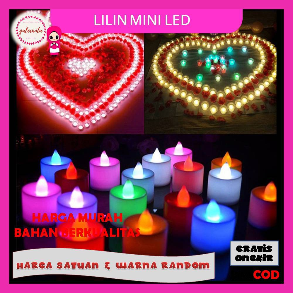 Lilin Mini Led / Lilin Mini Elektrik Lampu / Lampu Lilin Led Mini Elektrik / Candle Light 25 Gram