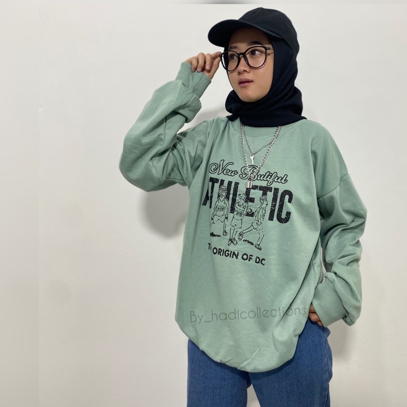 SWEATER WANITA ATHLETIC SWEATER MURAH | CREWNECK KEKINIAN