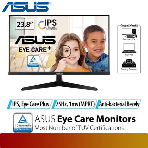 ASUS VY249HE Eye Care Monitor 23.8&quot; Full HD, IPS, 75Hz, 1ms, FreeSync