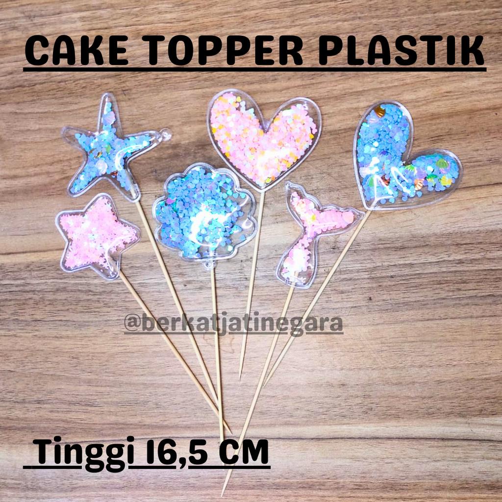 CAKE TOPPER / TOPPER CAKE PLASTIK / PCS