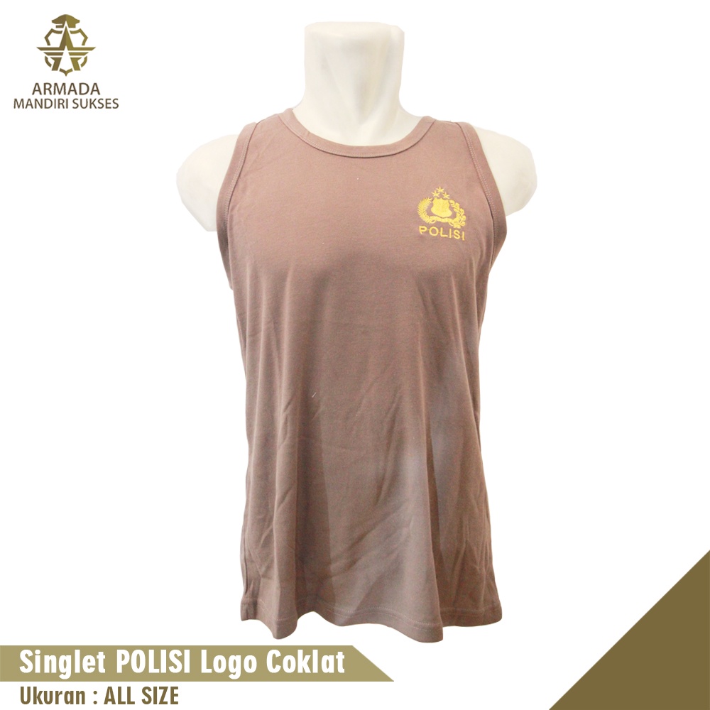 Kaos Singlet Polisi Logo - Kaos Dalam Polisi