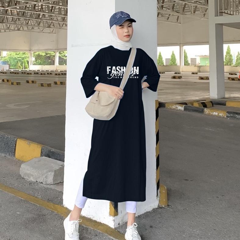 Baju Dress Oversize Tunik Premium Oversized Dress Tshirt FAHSION GENIUS