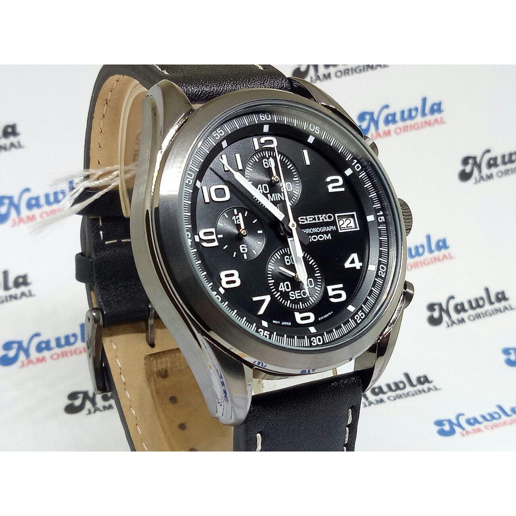 Seiko Quartz SSB277P1 Chronograph Black - Jam Tangan Pria SSB277