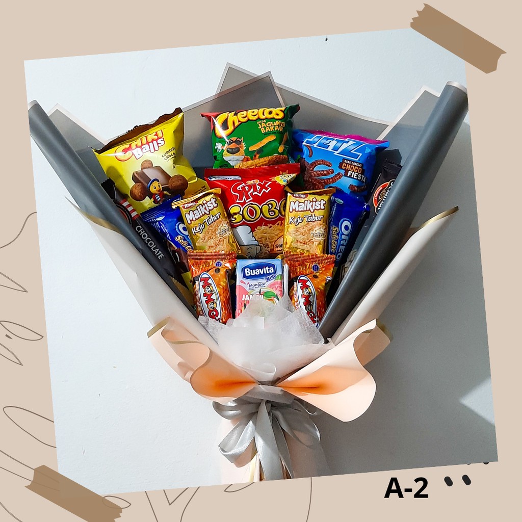 

SNACK BOUQUET//hadiah wisuda//hadiah ulang tahu,dll//A-2