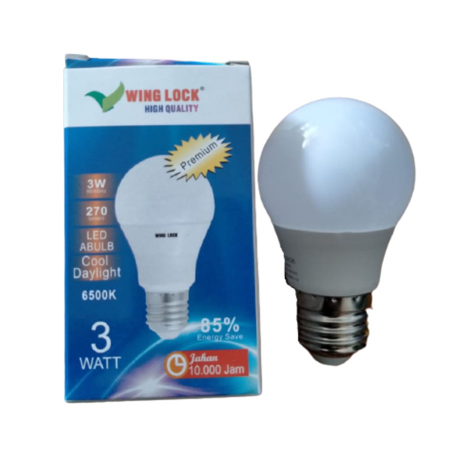 LAMPU LED WING LOCK 3 WATT PREMIUM BOHLAM LED GARANSI 1 TAHUN