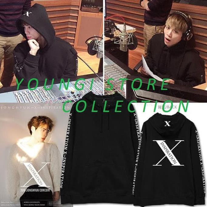Jaket Hoodie Shinee Jonghyun Inspiration X Kpop Premium - Hitam