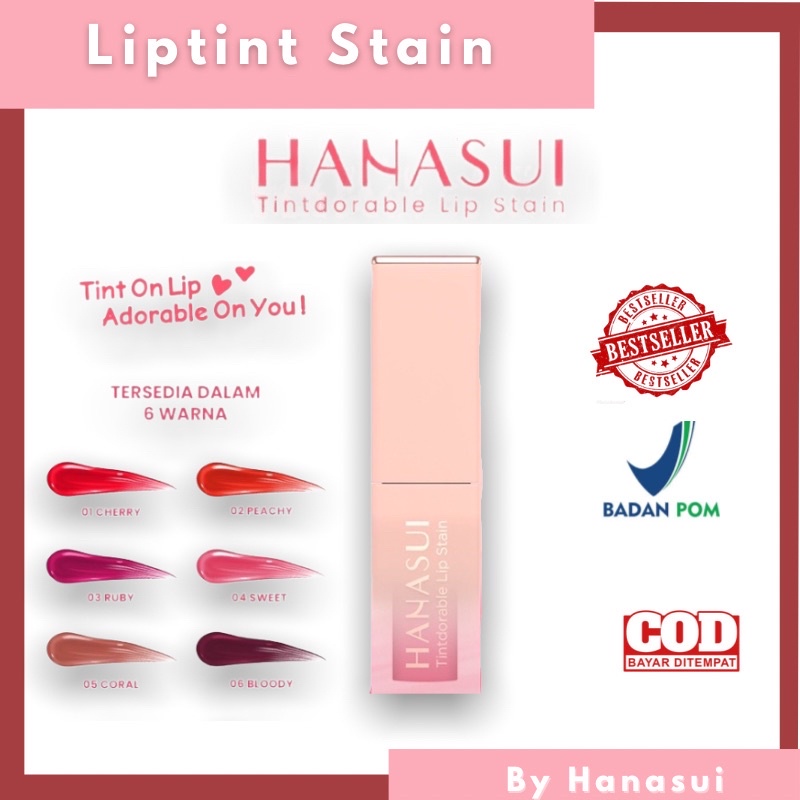 Hanasui Tintdorable Lip Stain - Lip Tint 10ml