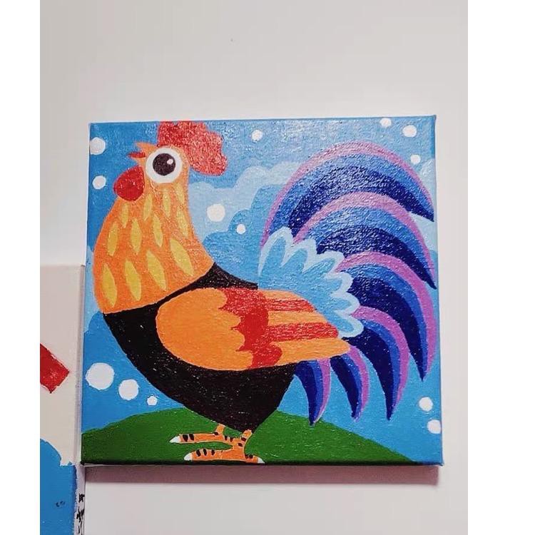 

children canvas painting - kanvas lukis anak - painting by numbers - prakarya anak - diy painting (K