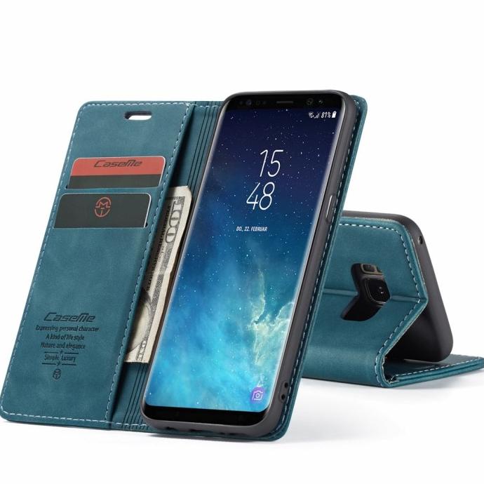 FLIP CASE SAMSUNG S8 / S8 PLUS ORIGINAL CASEME LEATHER WALLET - HIJAU, SAMSUNG S8 PLUS