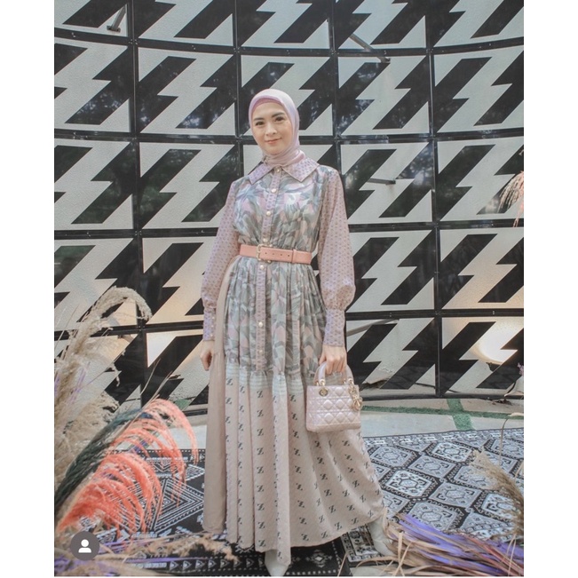 ZASKIA SUNGKAR LAVELLA DRESS PINK - XL (pelunasan titipan)