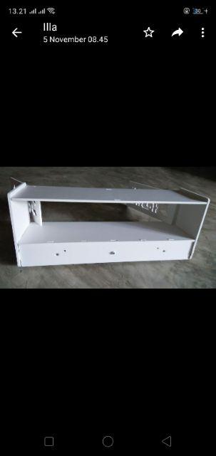Rak Dinding Wall Ambalan Melayang Floating Gantung Vintage Putih K7r6 Toilet Kamar Kotak Aksesoris