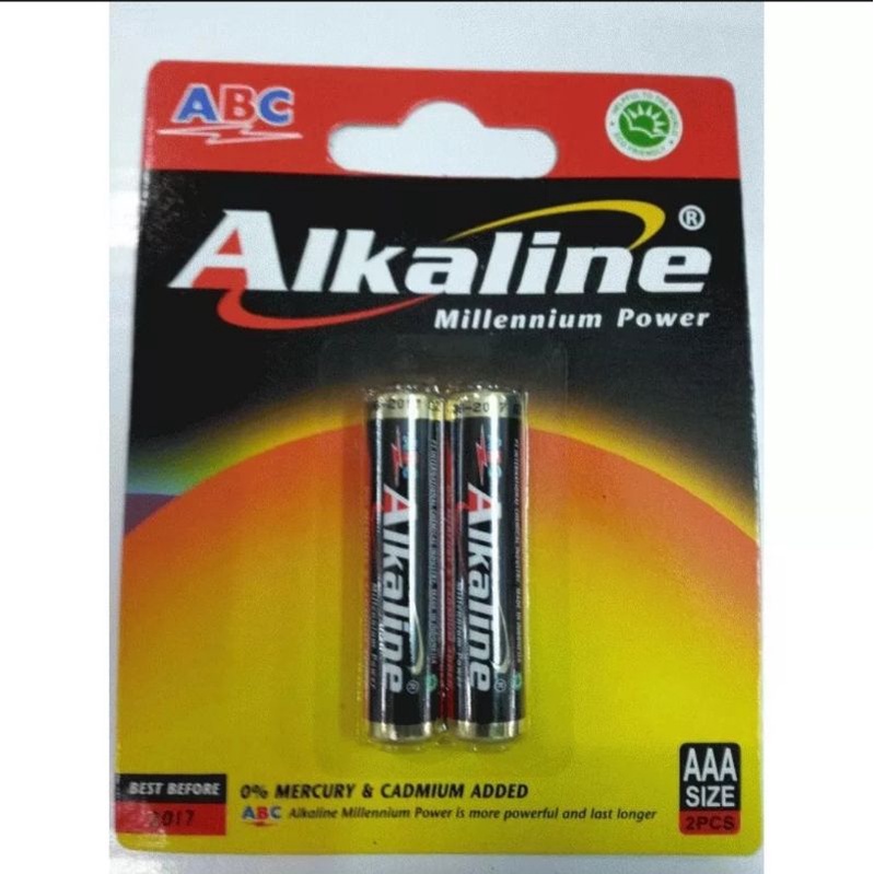 Baterai ABC Alkaline LR6 AA 1.5V / R03 AAA 1,5V Isi 2 Pcs Batu Bateray A2 / A3