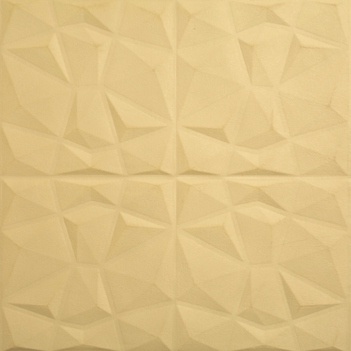 [COD] Wallpaper Foam 3D Batik Panel Diamond Triangle Dinding Sticker Dekorasi Dinding Kamar Rumah High Quality-Cream