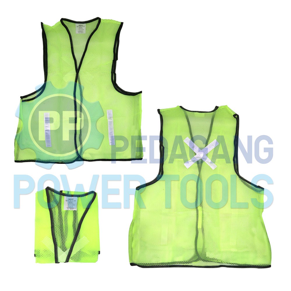 XENON ROMPI JARING HIJAU KERJA PROYEK SAFETY VEST SCOTLITE POLYESTER