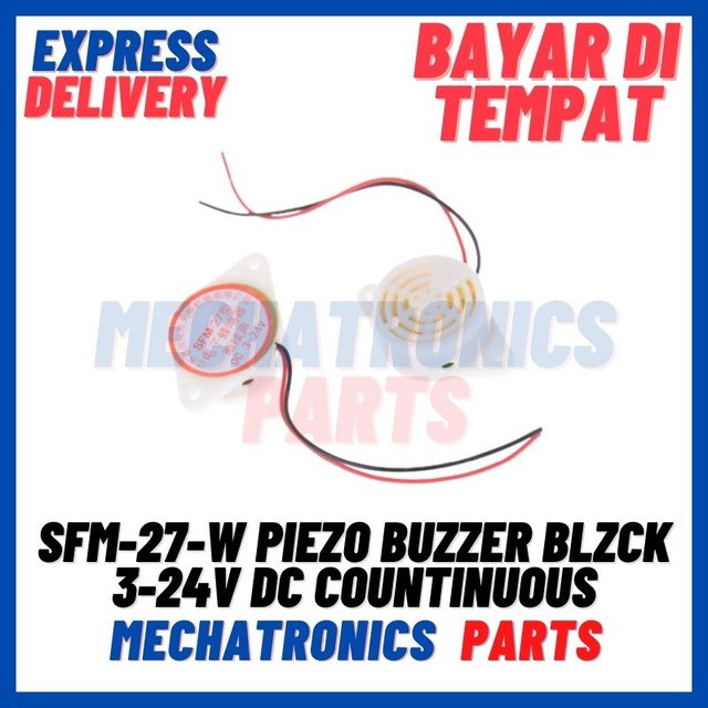 [PAS-9699] SFM-27-W PIEZO ELECTRIC BUZZER BLZCK 3-24V DC COUNTINUOUS