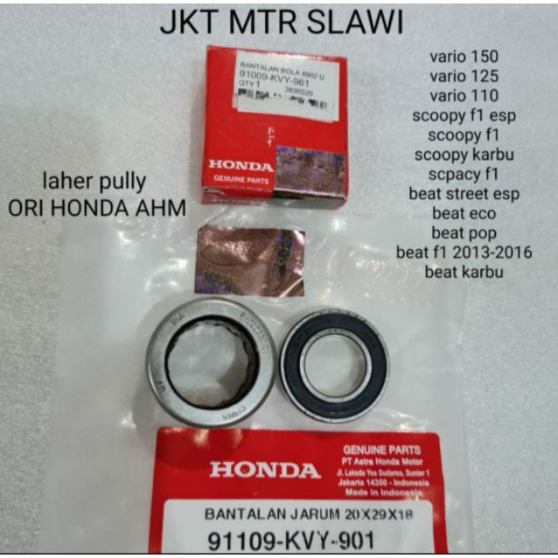 bearing laher pully 1set all matic ori ahm