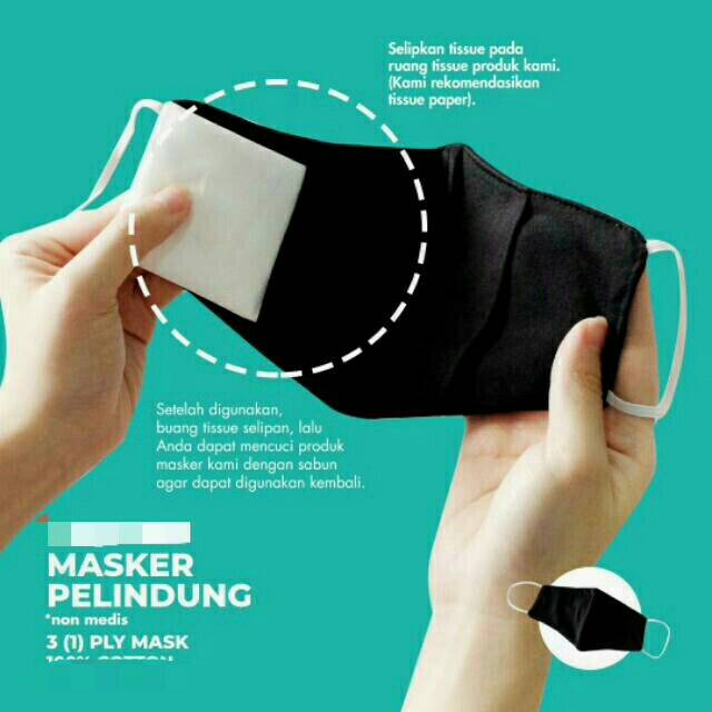  MASKER  KAIN  3  PLY 3  LAPIS  EARLOOP Shopee Indonesia