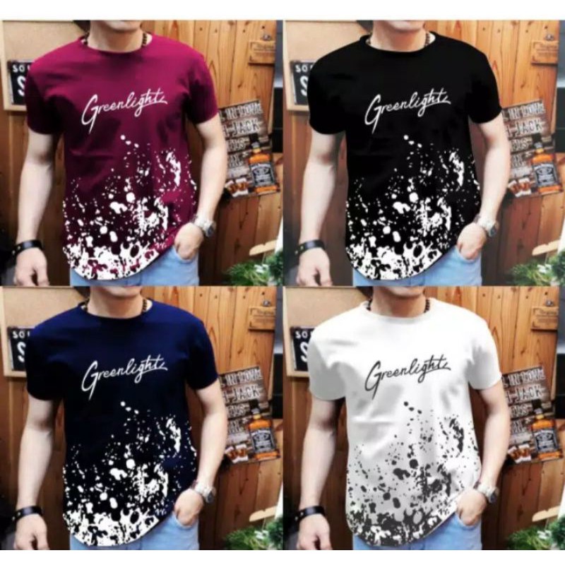 kaos cowok distro murah terbaru kaos gambar Green light keren