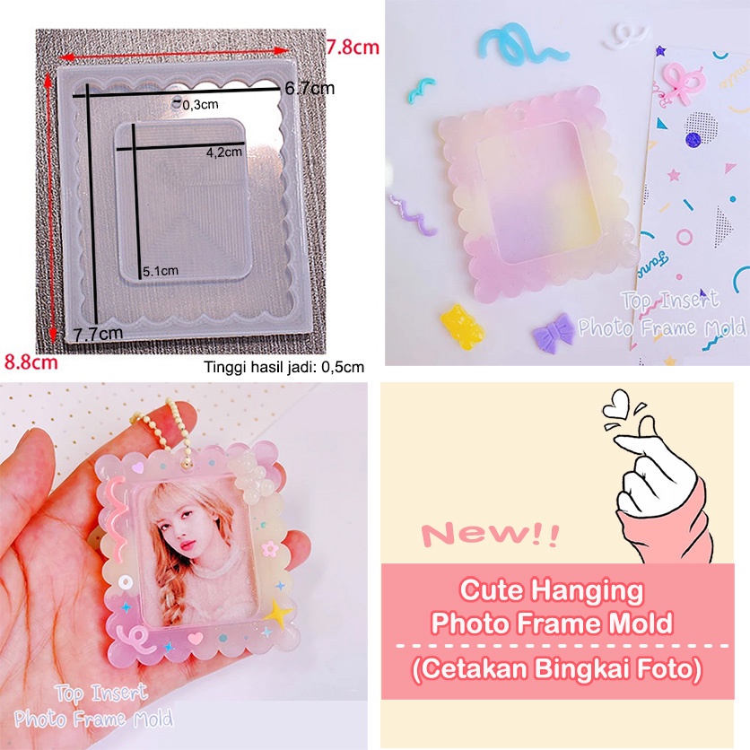 [NEW] Cetakan Resin Bingkai Foto / Hanging Photo Frame Tag Silicone Mold DIY Cetakan Silikon