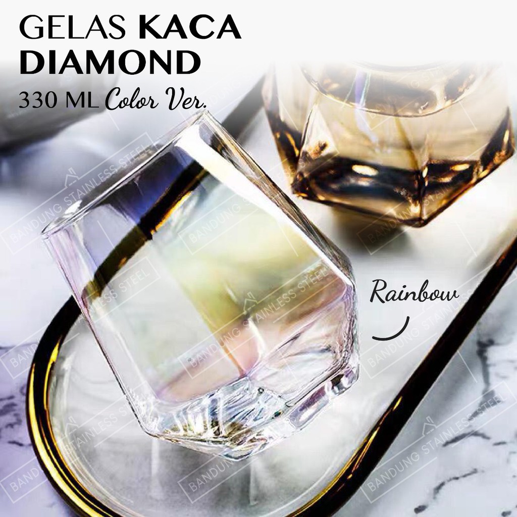 gelas kaca 300ml warna mojito wiski whiskey cocktail kopi teh jus cantik unik drinking glass