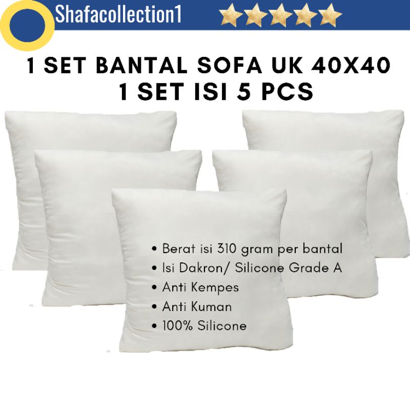 [PROMO] 1 Set Bantal Sofa 40x40 (1 set Isi 5pcs)