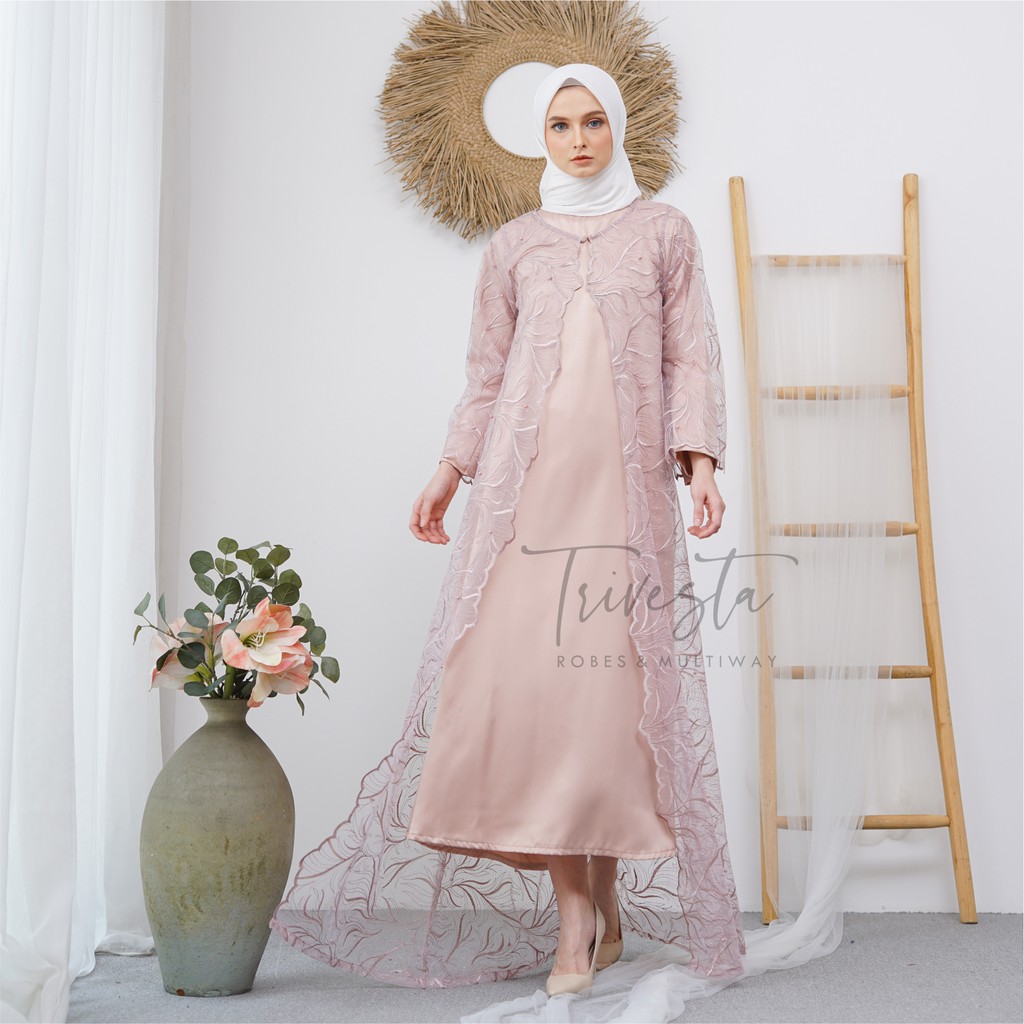 Zemira Hijab Robe Collection - KIMONO ROBE PENGANTIN BERHIJAB HIJAB RECOMENDED