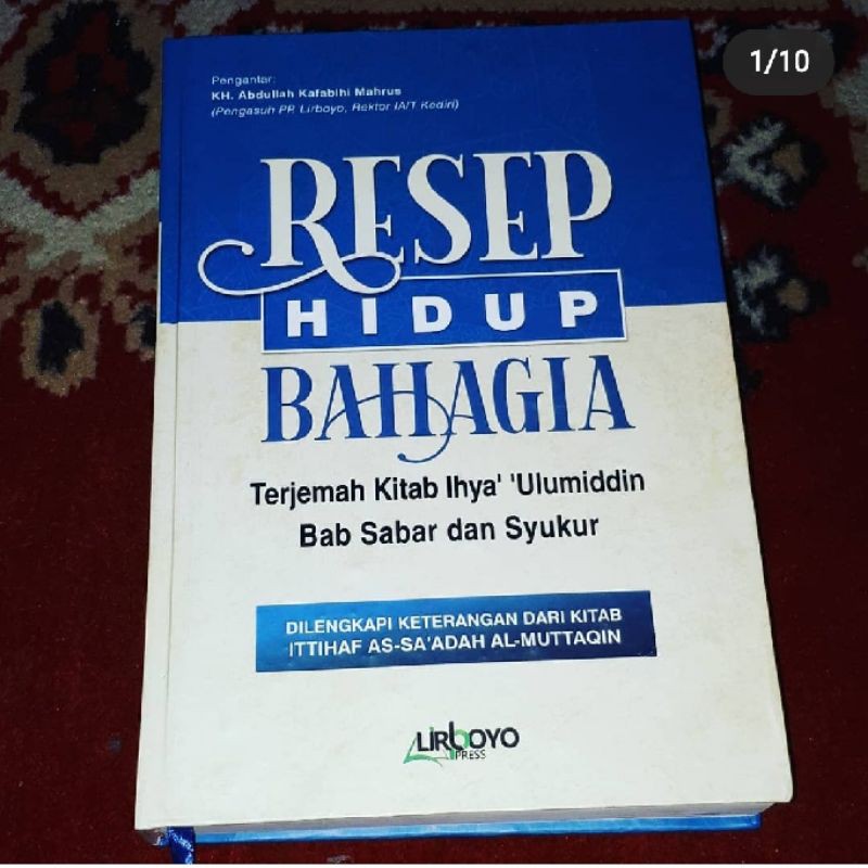 Resep Hidup Bahagia terjemah ihya ulumuddin bab sabar dan syukur