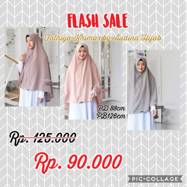 Paket 2pcs Fathiya Khimar by Audina Hijab
