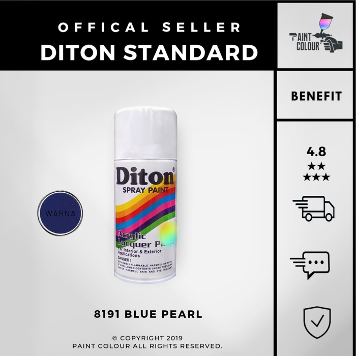 Diton 8191 Blue Pearl Cat Semprot/Pylox/Samurai Motor/Helm/Gundam