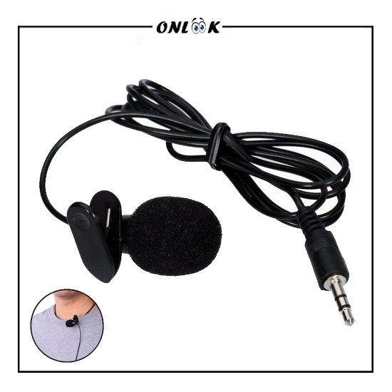 Jual Microphone With Clip On 3.5mm / External Clip Mic / Mikrofon Model