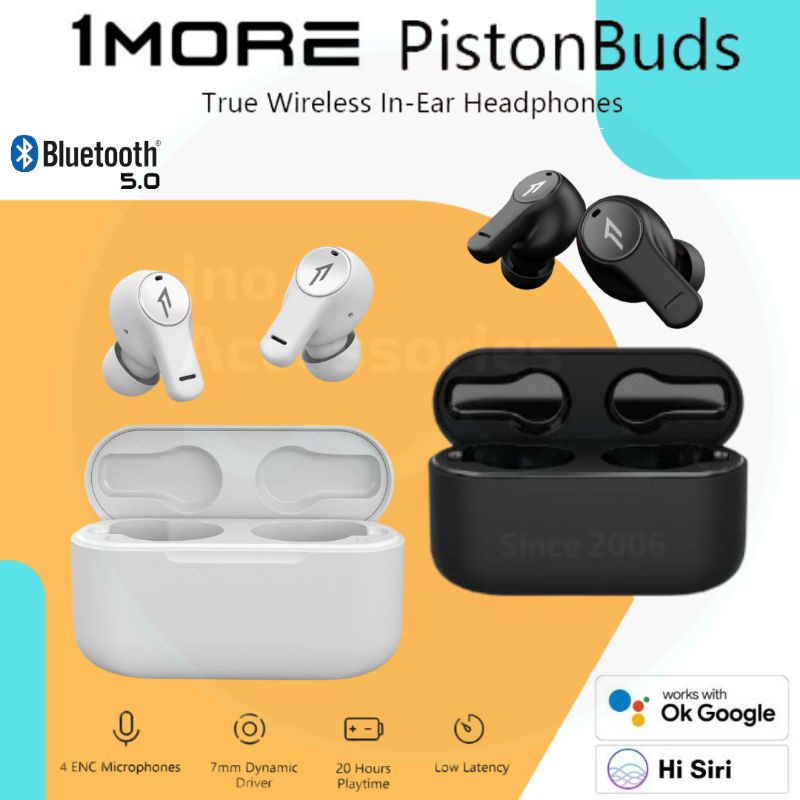 1More Pistonbuds True Wireless Stereo Earphone TWS 4 Mic Headset Bluetooth