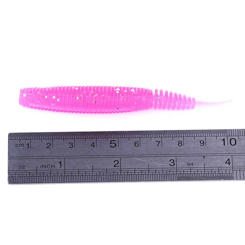 HENGJIA 5PCS/Bag Soft Bait 100mm 7g Worm Swimbaits pvc Silicone Fishing Lure Artificial Bait Single Tail