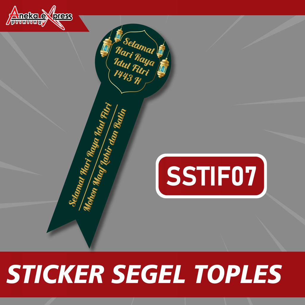 Stiker Segel | Sticker Toples | Stiker Lebaran Idul Fitri | Stiker Kemasan | Sticker Hampers-SSTIF07