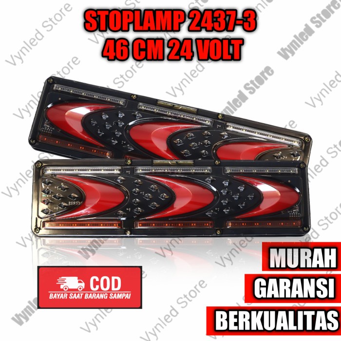 Lampu led stop rem running stoplamp truk 24 volt 46 cm