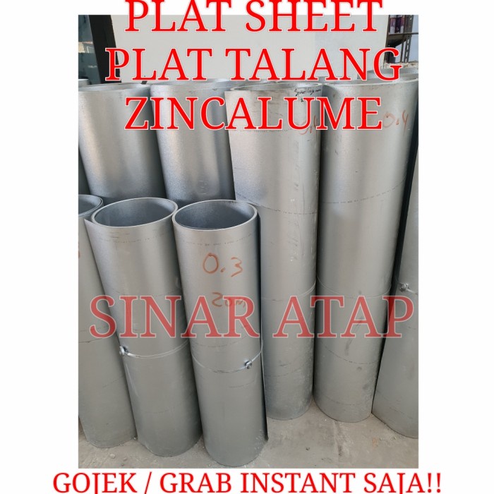 PLAT TALANG / SENG TALANG ZINCALUME TB 0.40 MM LEBAR 1219 1 ROLL 10 M