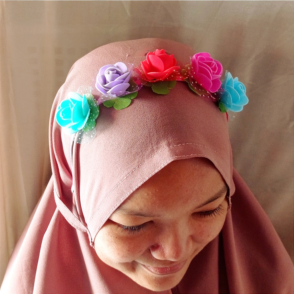 FLOWER crown / bandana bunga / bando bunga