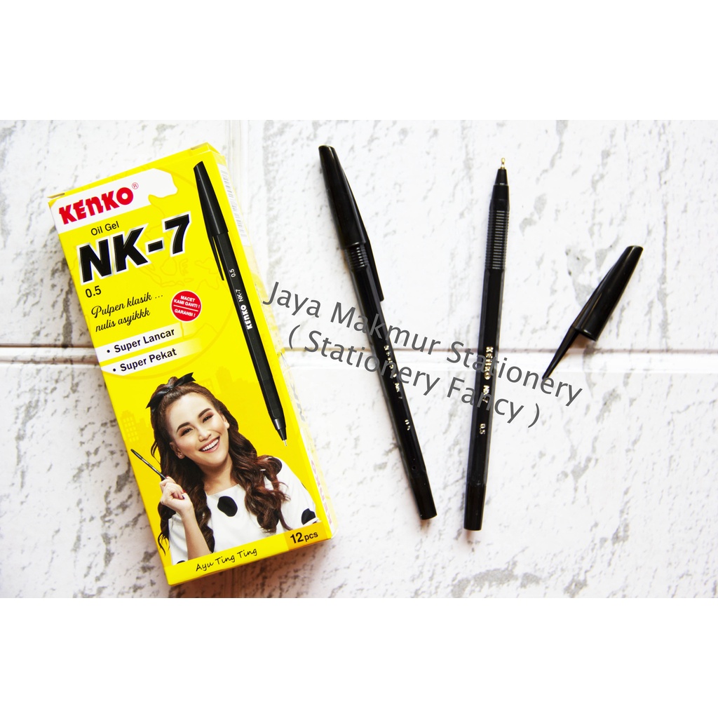 Pen semi gel Kenko NK-7 0.5 mm (Tinta Hitam)