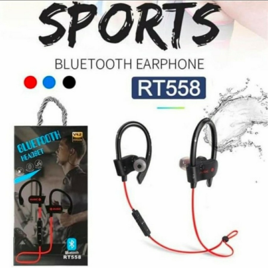 EARPHONE BLUETOOTH WIRELESS DJ RT558 / HANDSFREE BLUETOOTH DJ RT558 - BC