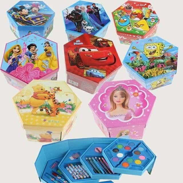 

46 IN 1 CRAYON SET 46 PC KRAYON ALAT MENGGAMBAR PENSIL WARNA CAT AIR KUA