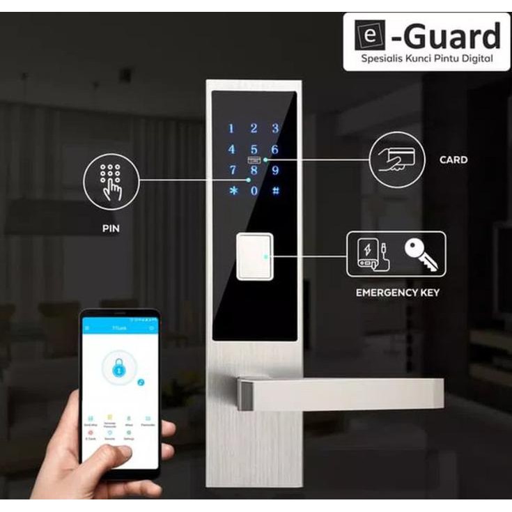 Jual E-Guard Smart Digital Door Lock Kunci Pintu  One Touch Unlock Blueto Diskon