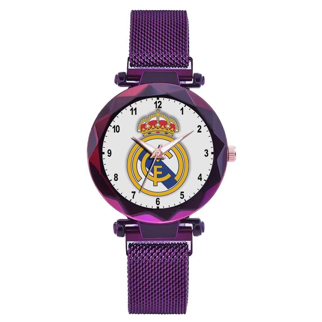 Jam Tangan Wanita Custom - REAL MADRID 1 Free Box &amp; Batre Cadangan