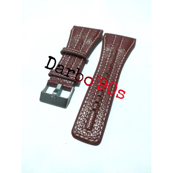 Strap Tali Jam Tangan Police Kulit Leather 38mm High Quality