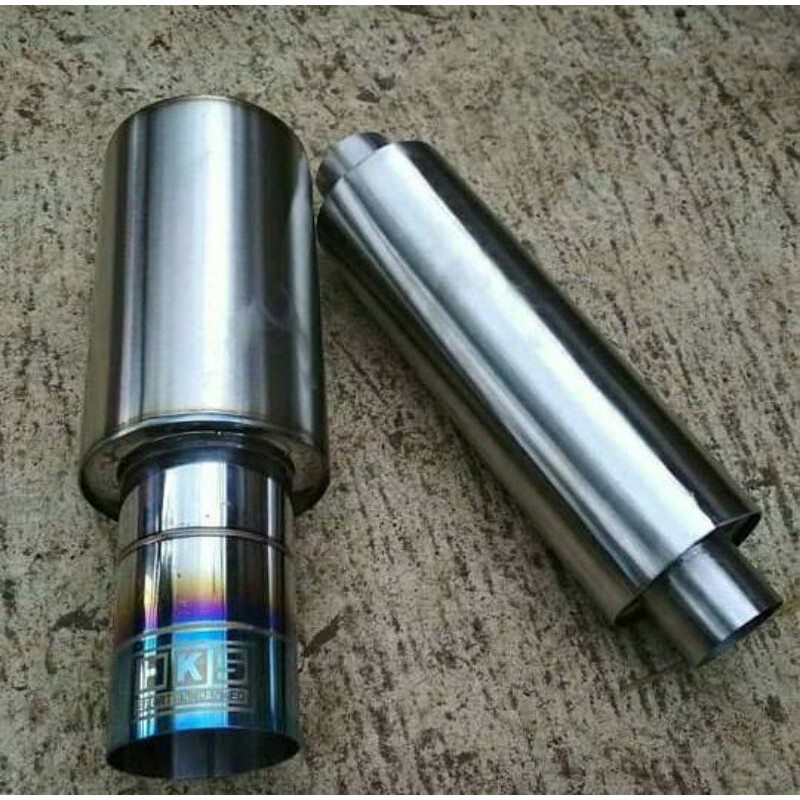 knalpot racing full set resonatar stainlis for all mobil