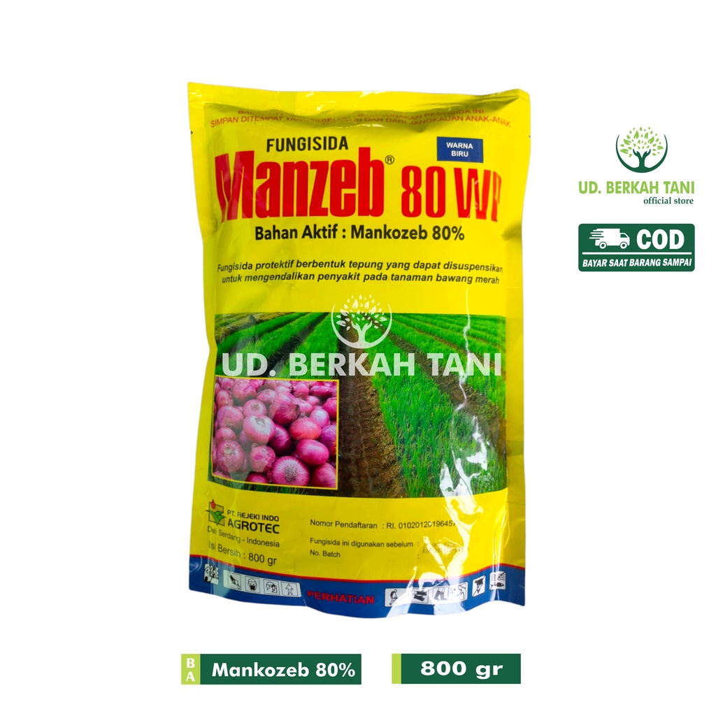 FUNGISIDA MANZEB 800 GR MANKOZEB 80% BIRU