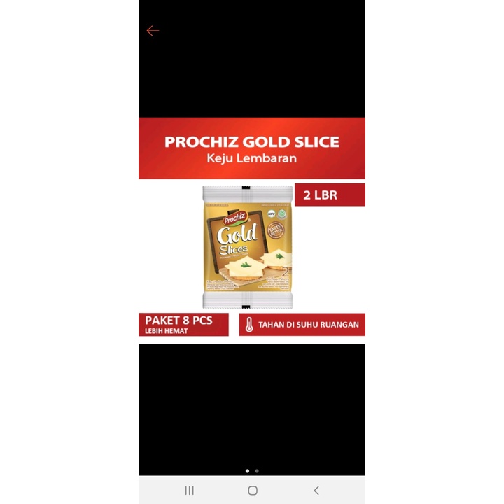 

Prochiz Gold Slices Taste Better 208 g / Isi 8 Pack @ 26 g / 1 Pack 2 Slice